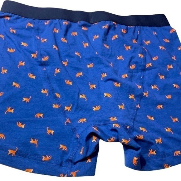 Goodfellow & CO Blue Orange Monkey Cotton Spandex Boxer Brief size L - Picture 3 of 5